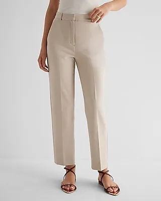 Editor Super High Waisted Straight Ankle Pant Neutral Women's Short