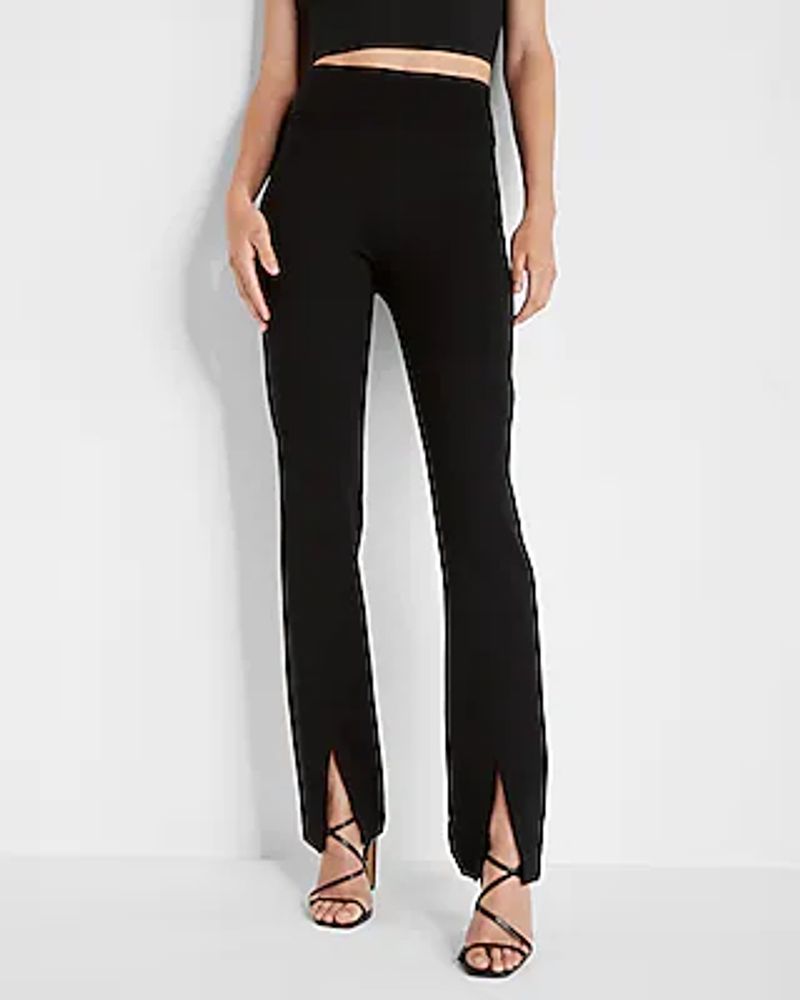Express Columnist High Waisted Front Vent Straight Pant Women's
