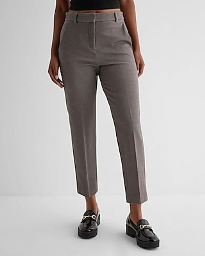 Editor Super High Waisted Fleece-Lined Straight Ankle Pant Women's Long
