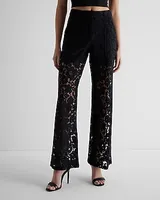 High Waisted Lace Trouser Pant Women's 14 Short