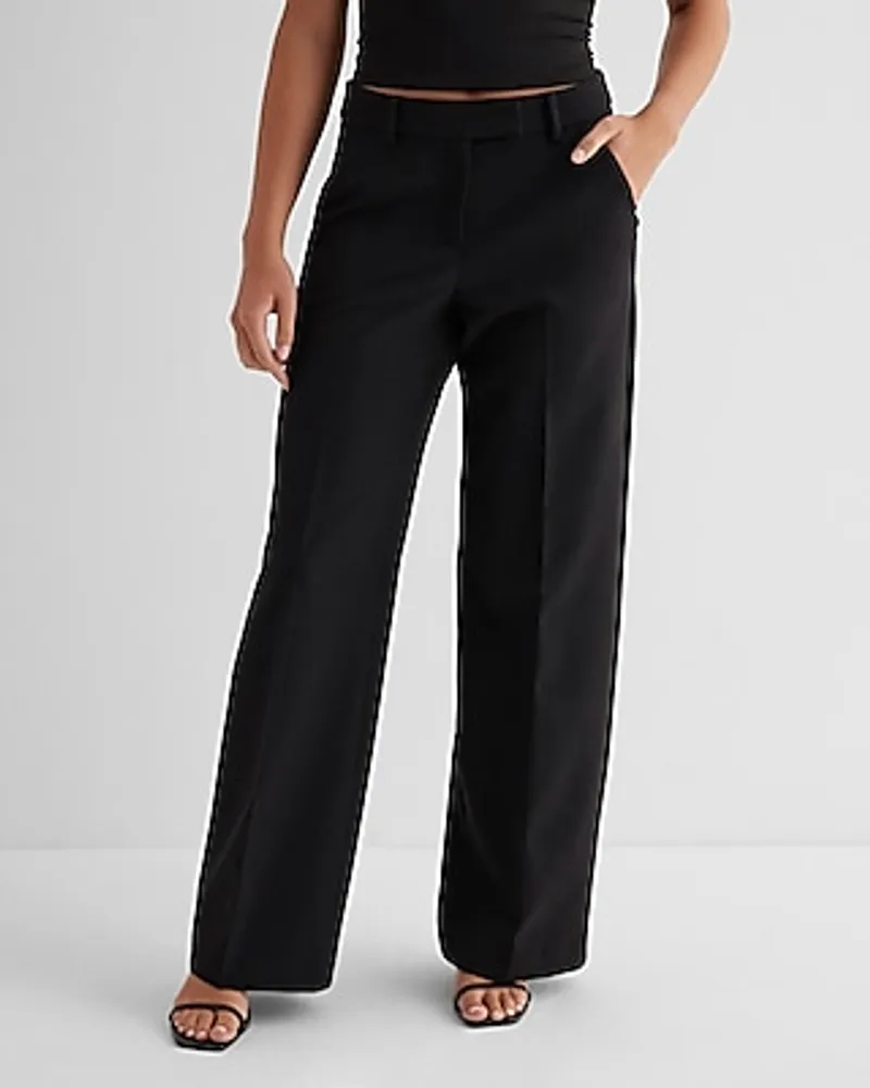Express Editor Mid Rise Relaxed Trouser Pant Women's Long