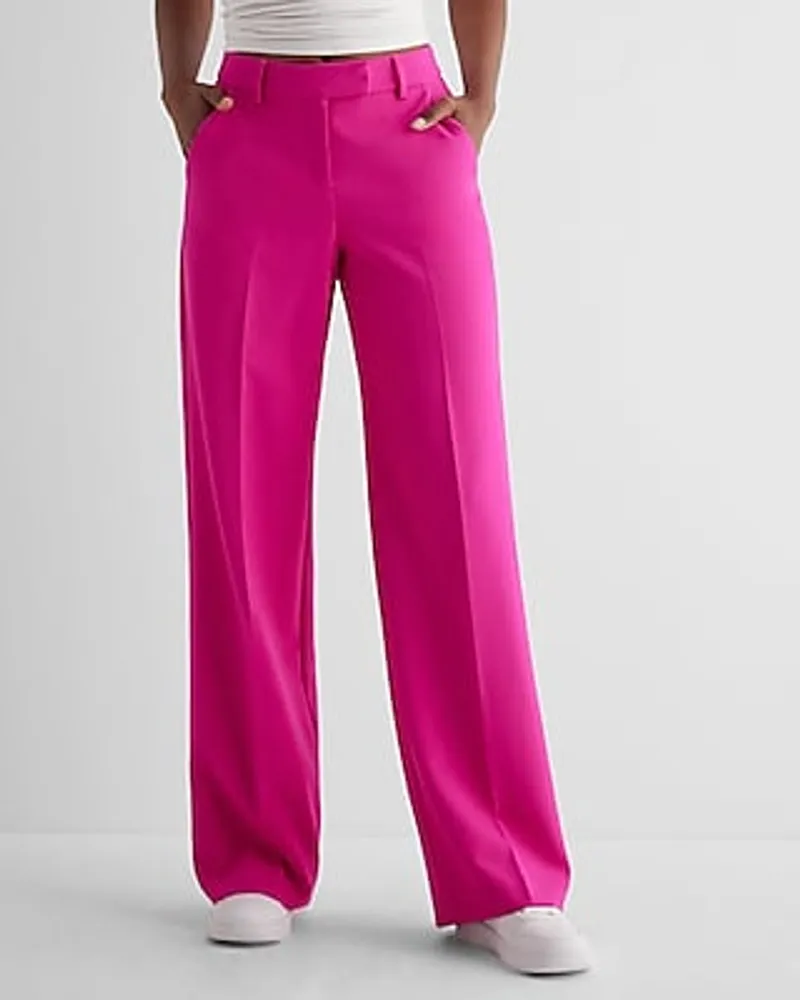 Express Editor Mid Rise Pinstripe Flare Pant Multi-Color Women's
