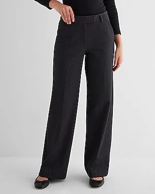Editor Mid Rise Twill Relaxed Trouser Pant Gray Women's