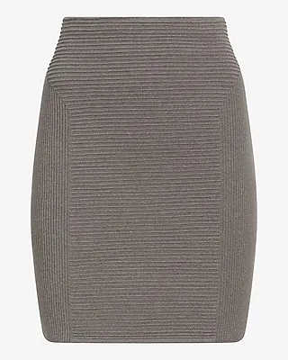 Body Contour High Waisted Ribbed Mini Sweater Skirt Women's