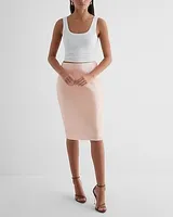 Super High Waisted Sequin Midi Pencil Skirt Neutral Women's L