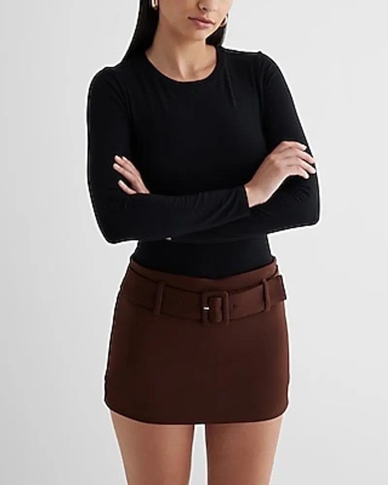 Low Rise Twill Belted Mini Skort Women's