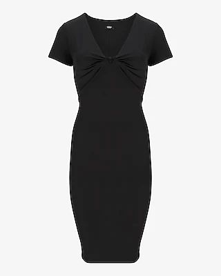 Cocktail & Party Body Contour Knot Front Dress Black Women's L