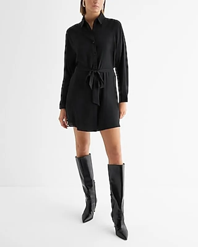 Express Casual,Work Satin Boyfriend Mini Portofino Shirt Dress Women's at  Foxvalley Mall in Aurora, IL