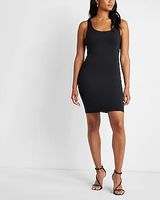 Casual Body Contour Scoop Neck Mini Dress With Built-In Shapewear