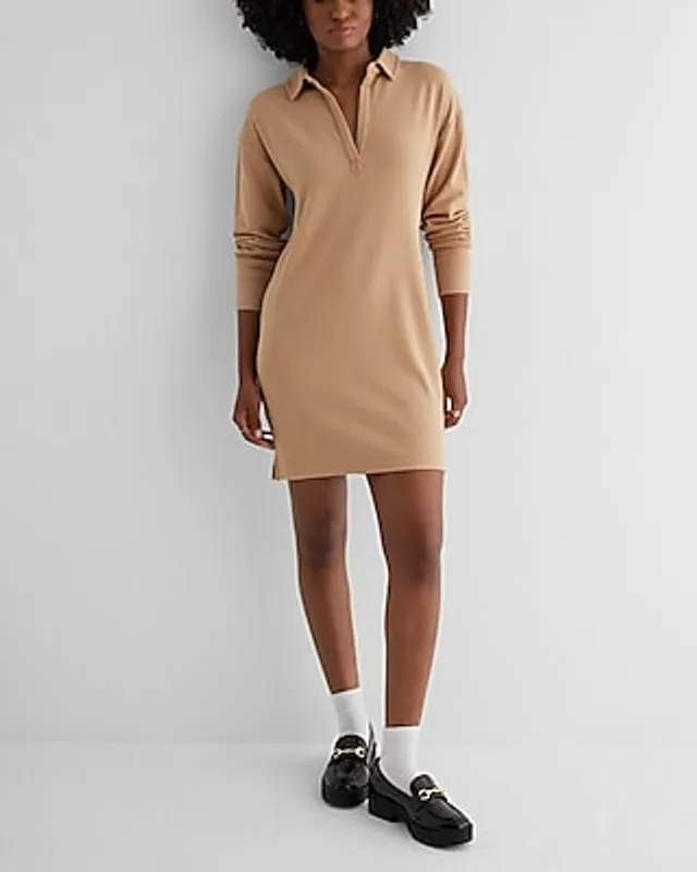 Express Casual V-Neck Long Sleeve Mini Polo Dress Women's | Connecticut  Post Mall