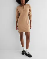 Casual V-Neck Long Sleeve Mini Polo Dress Women's