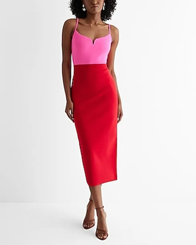 Home | Express Cocktail & Party,Date Night,Bridal Shower Body Contour Color  Block V-Wire Sleeveless Midi Sweater Dress Multi-Color Women's L at Plaza  Las Americas in San Juan, PR