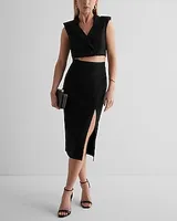 Cocktail & Party,Work Sleeveless Cutout Midi Blazer Dress