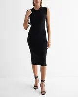 Date Night,Cocktail & Party,Work,Casual Crew Neck Cap Sleeve Midi Sweater Dress Women