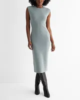 Date Night,Cocktail & Party,Work,Casual Crew Neck Cap Sleeve Midi Sweater Dress Women