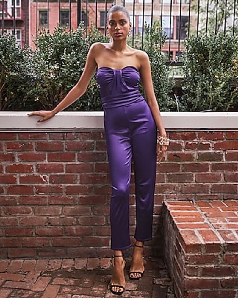 Jumpsuit, Satin Jumpsuit Party Jumpsuit for Women, Wide Leg