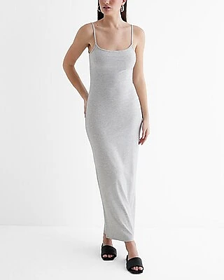 Casual Ribbed Scoop Neck Maxi Cami Dress Women's