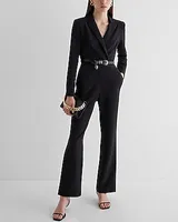 Work Long Sleeve Blazer Jumpsuit Women's