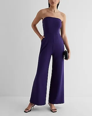 Cocktail & Party,Formal Strapless Wide Leg Palazzo Jumpsuit Women's