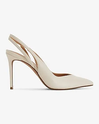Brian Atwood X Express Double Slingback Strap Pumps White Women's 8