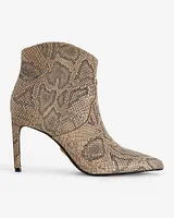 Snakeskin Thin Heel Booties Multi-Color Women's