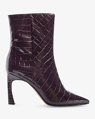 Faux Leather Pointed Toe Boot Women's