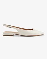 Slingback Ballet Flats White Women's 10