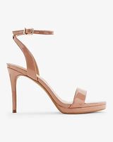 Round Toe Platform High Heeled Sandals Brown Women's 10