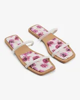 Floral Printed Strappy Flat Sandals