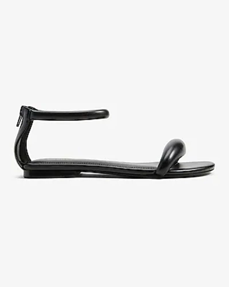 Tube Ankle Strap Sandals Black Women's 6