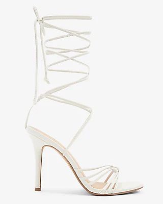 Strappy Lace Up Heeled Sandals Women's