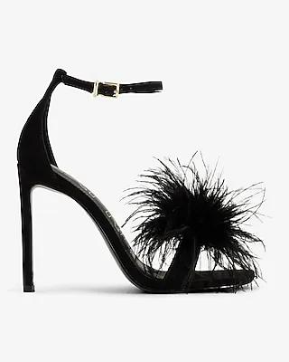 Feather Toe Heeled Sandals