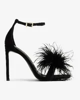 Feather Toe Heeled Sandals Women's 7.5