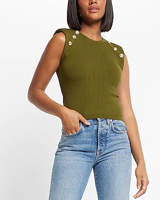 Express Novelty Button Turtleneck 