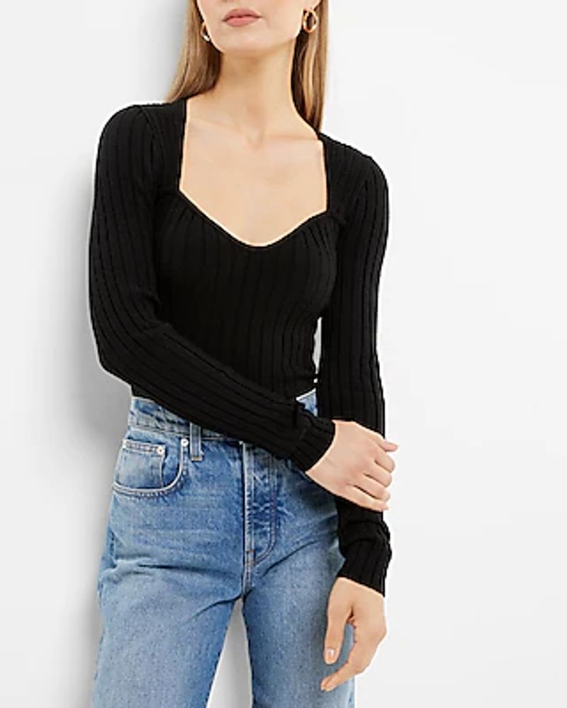 Express Ribbed Fitted Sweetheart 