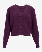 V-Neck Dolman Sleeve Cardigan Purple Women's S