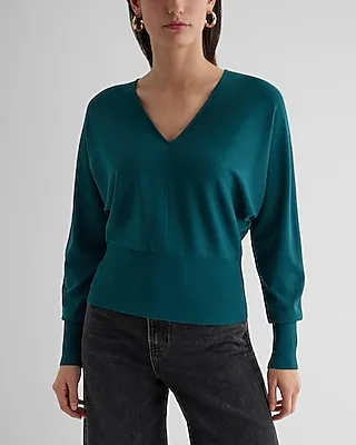 V-Neck Banded Bottom Soho Sweater Women's