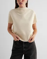 Crew Neck Short Sleeve Sweater Neutral Women's XL