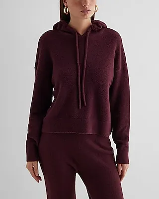 Plush Knit Hooded Sweater Women's