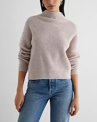 Reversible Mock Neck Crossover Sweater