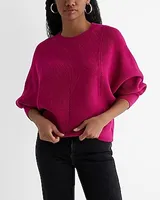 Ribbed Crew Neck Long Sleeve Sweater