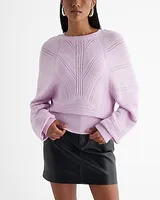 Open Stitch Crew Neck Sweater Women's