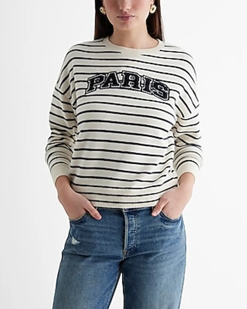 Paris Striped Crew Neck Sweater