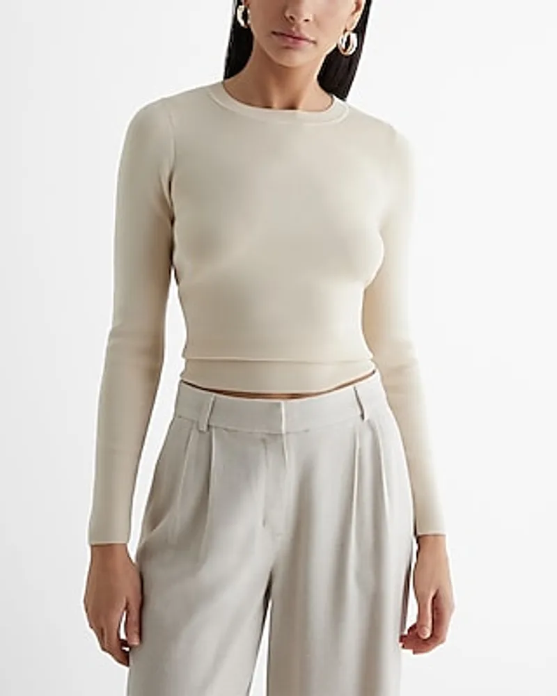 Silky Soft Fitted Ribbed Crew Neck Sweater