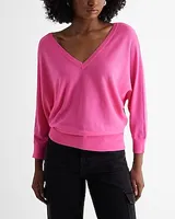 V-Neck Banded Bottom Soho Sweater Women