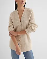 Button Front Tunic Cardigan Neutral Women's XL