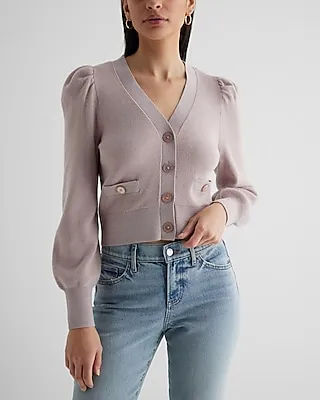 Shine Tipped V-Neck Cardigan