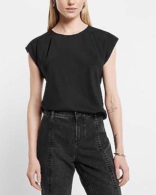 Crew Neck Gramercy Tee Black Women's XS