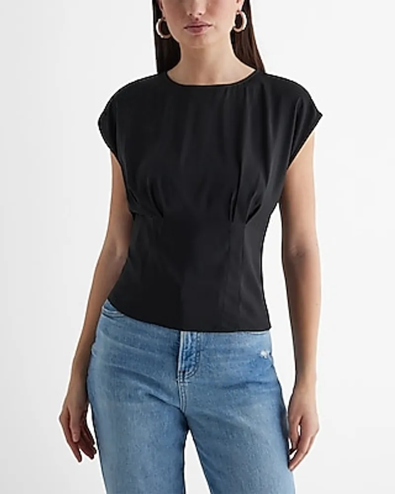 Crew Neck Cinched Waist Gramercy Tee