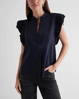 Flutter Sleeve Button Up Gramercy Shirt Women's